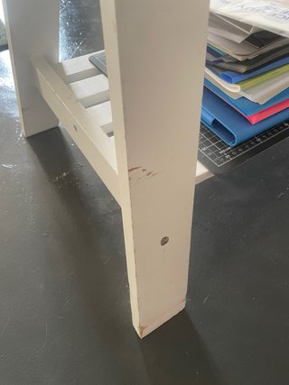 Caballetes de madera blancos Ikea