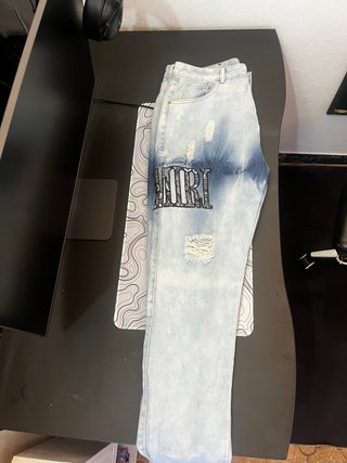 Jeans Amiri Blu Lavaggio Strappati