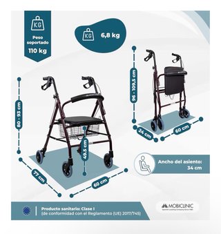 Andador plegable Mobiclinic para personas mayores