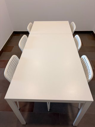 6 Sillas IKEA SANDSBERG Blancas Apilables