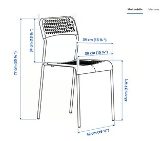 6 Sillas IKEA SANDSBERG Blancas Apilables