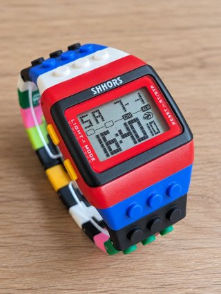 Reloj super original bloques de construcción