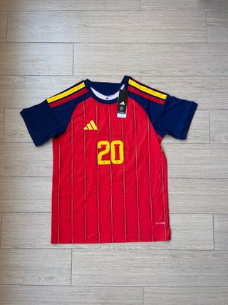 Camiseta colores España Pedri 20 Adidas sin escudo