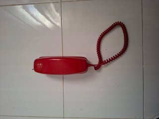 Teléfono antiguo Góndola rojo