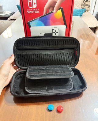 Nintendo Switch OLED Blanca + Caja + Funda