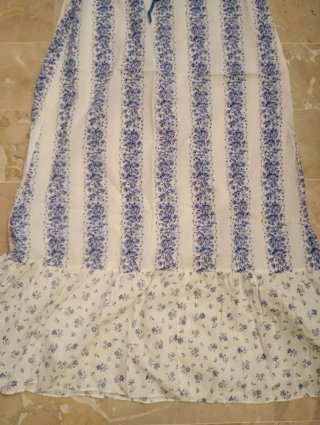 Maxi abito floreale vintage tg. M in cotone