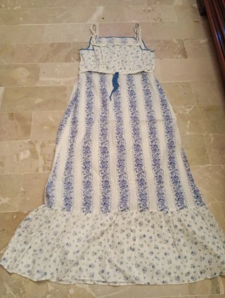 Maxi abito floreale vintage tg. M in cotone