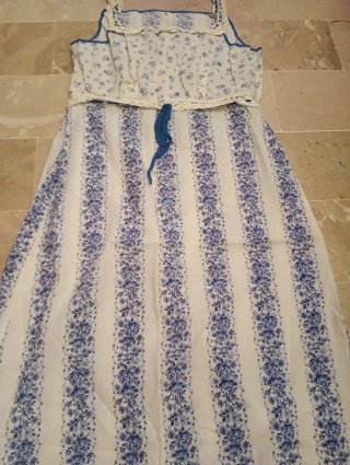 Maxi abito floreale vintage tg. M in cotone