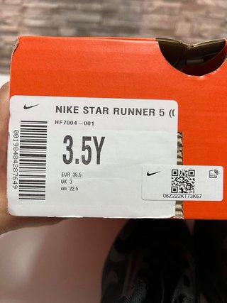Zapatillas Nike niño negras talla 35,5
