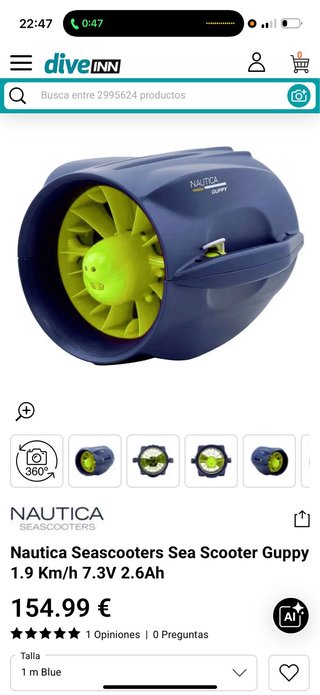 Propulsor acuático Nautica Guppy