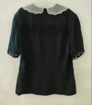 Chaqueta Negra con cuello Peter Pan Chica