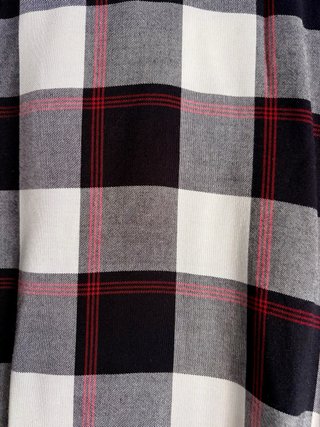 Camisa Zara cuadros tartán perlas Talla L