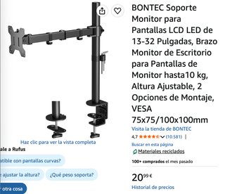 Soporte Monitor BONTEC Pantallas 13-32 Pulgadas