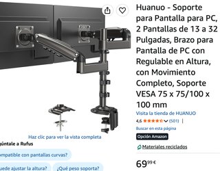 Soporte Doble Monitor Huanuo 13-32