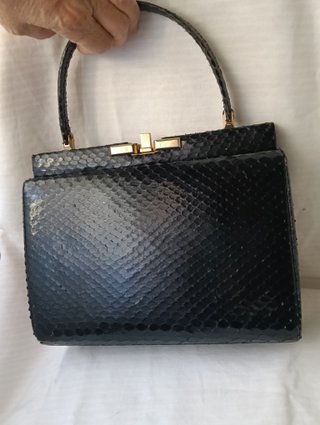 Bolso vintage piel serpiente años 60-70