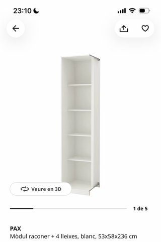 Armario PAX 53x58x236 cm blanco