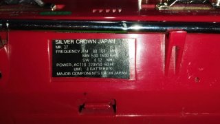 Radio Cassette Silver Roja