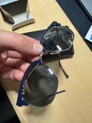 Gafas de Sol Ray-Ban Azul y Plata