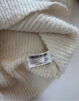Jersey beige cuello volante