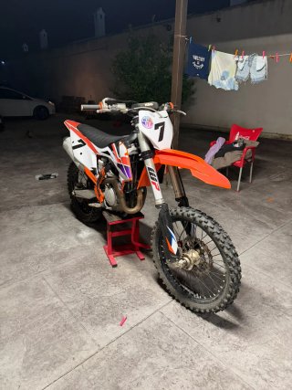 Moto de Cross KTM 7 Naranja/Blanca