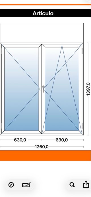 Ventana corredera aluminio blanco Climalit