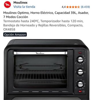 Horno Moulinex Negro
