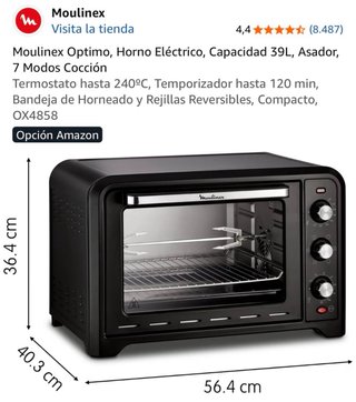 Horno Moulinex Negro