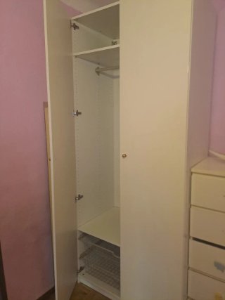 Armario ropero blanco de madera