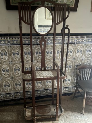 Perchero Art Nouveau Madera Maciza