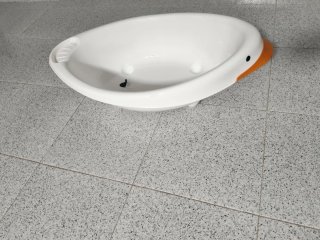 Bañera para bebé con diseño de pato