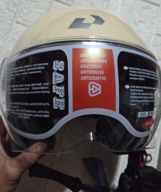 Casco abierto beige nuevo talla xl