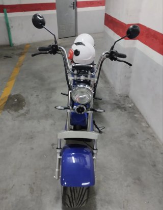 Moto Scooter Eléctrico CityCoco Neón Azul