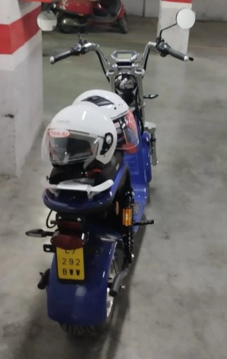 Moto Scooter Eléctrico CityCoco Neón Azul