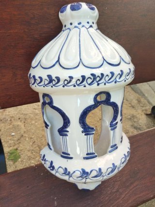 Lámpara aplique terraza vintage cerámica Manises