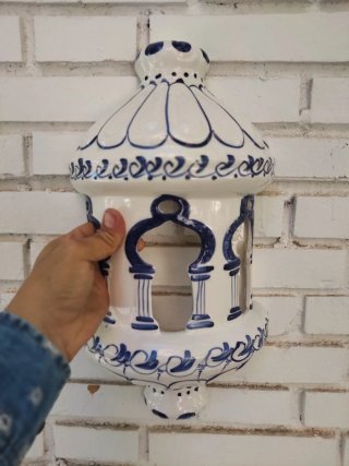 Lámpara aplique terraza vintage cerámica Manises