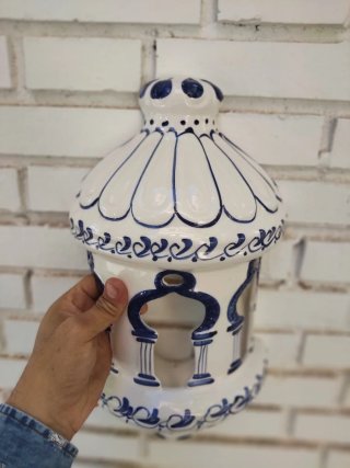 Lámpara aplique terraza vintage cerámica Manises