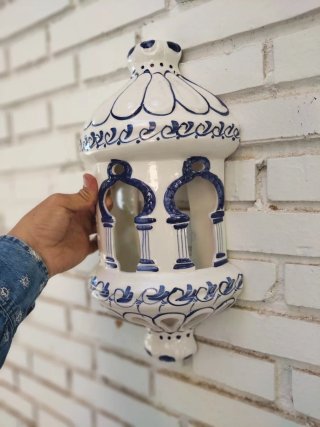 Lámpara aplique terraza vintage cerámica Manises