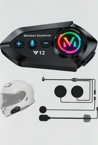 Intercomunicador Bluetooth V12 RGB FM