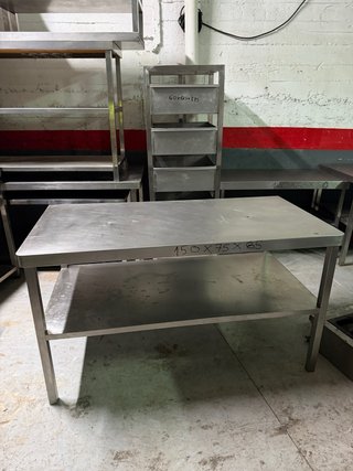 Mesa ACERO TRABAJO CENTRALES inoxidable industrial