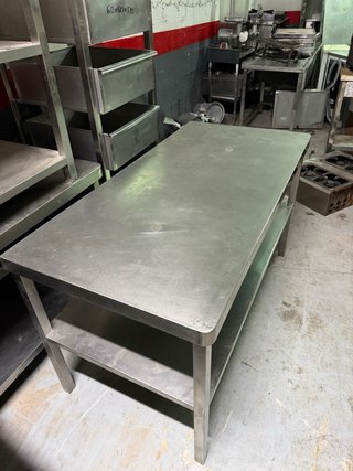 Mesa ACERO TRABAJO CENTRALES inoxidable industrial