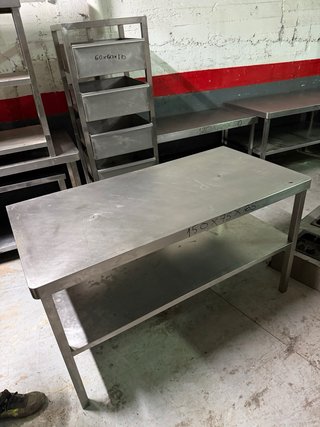 Mesa ACERO TRABAJO CENTRALES inoxidable industrial