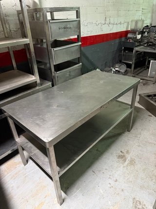 Mesa ACERO TRABAJO CENTRALES inoxidable industrial