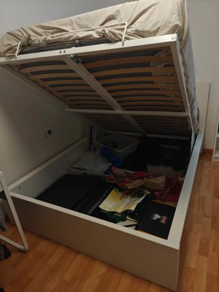 Cama MALM canapé IKEA 140x200 + colchón VALEVAG