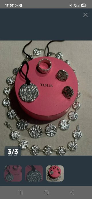 Conjunto Tous Duna Pendientes y anillo