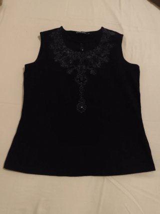 Top Pedro del Hierro Negro Talla M