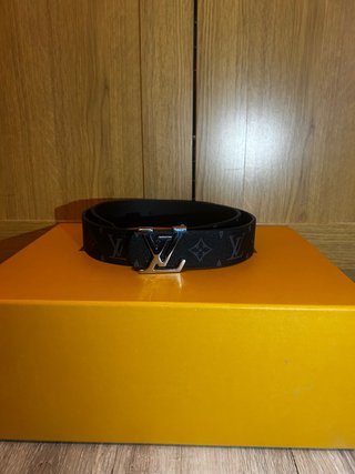 Cintura Louis Vuitton Monogram Grigio Nera