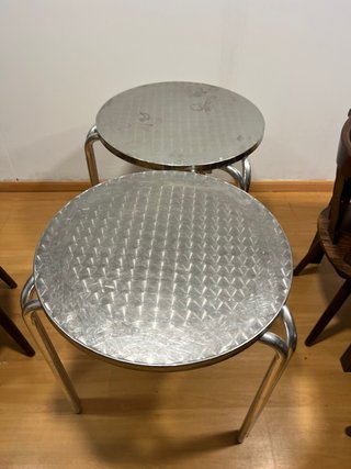 2 Mesas Hostelería Terraza Metal y Madera