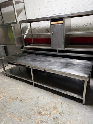 Mesa de acero BAJA COCINA inoxidable industrial