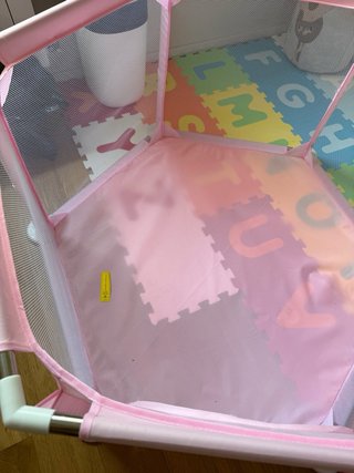 Parque infantil bebé rosa