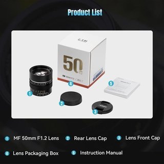 Objetivo 7artisans 50mm F1.2 Z-Mount Nikon NUEVO
